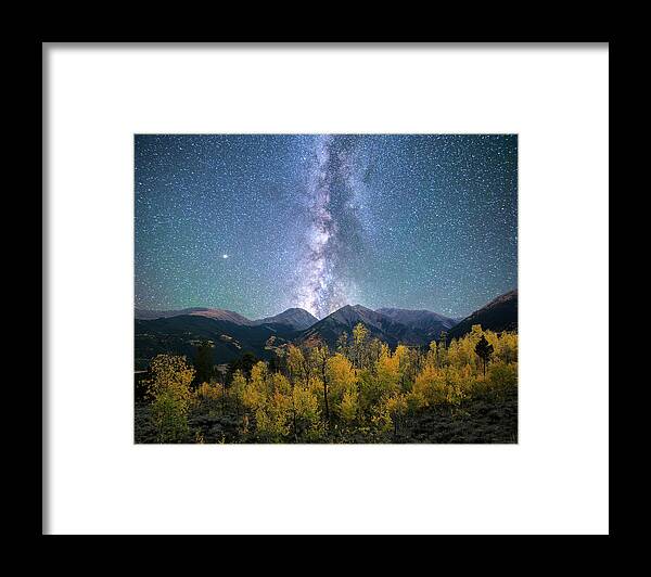Colorado Framed Print featuring the photograph Rocky Mountain Autumn Stars by Aaron Spong