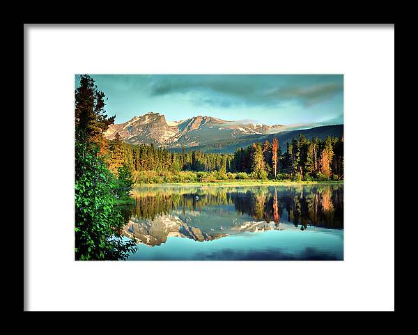 America Framed Print featuring the photograph Rocky Mountain Morning - Estes Park Colorado by Gregory Ballos