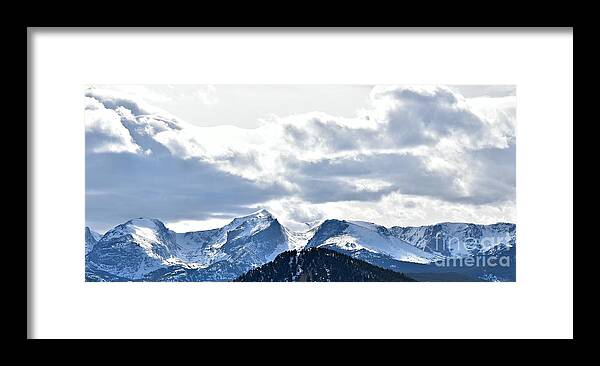 Rocky Mountains Framed Print featuring the photograph Rocky Mountain Peaks by Dorrene BrownButterfield