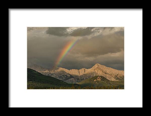 Canada Framed Print featuring the photograph Rocky Mountain Rainbow by Douglas Wielfaert
