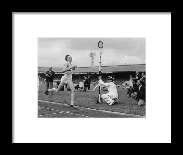 Sports Championship Framed Print featuring the photograph Roger Bannister by L. Blandford