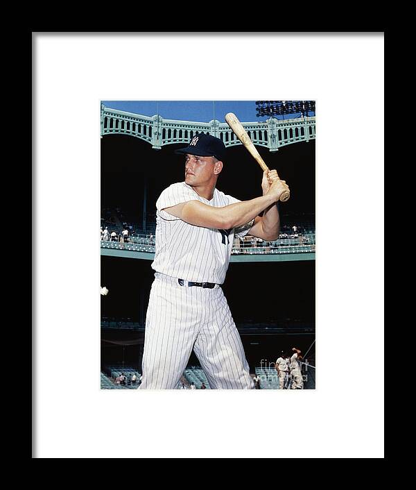 Roger Maris Holding Baseball Bat by Bettmann