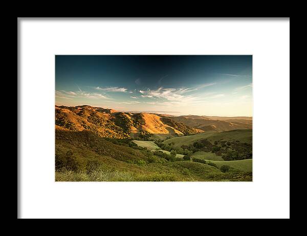 Scenics Framed Print featuring the photograph Rolling Hills In The Salinas Valley by Pgiam