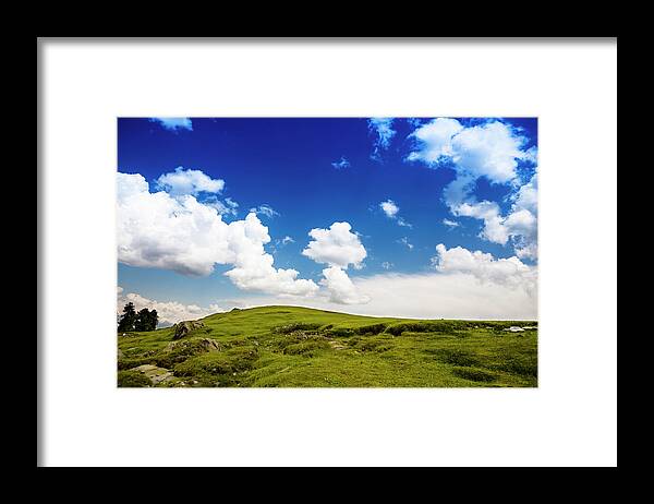 Gilgit Framed Print featuring the photograph Rolling Meadow Landscape, Azad Kashmir by Danishkhan