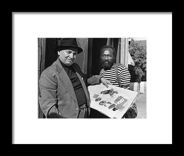 Art Framed Print featuring the photograph Romare Bearden & Raymond Saunders by Kathy Sloane