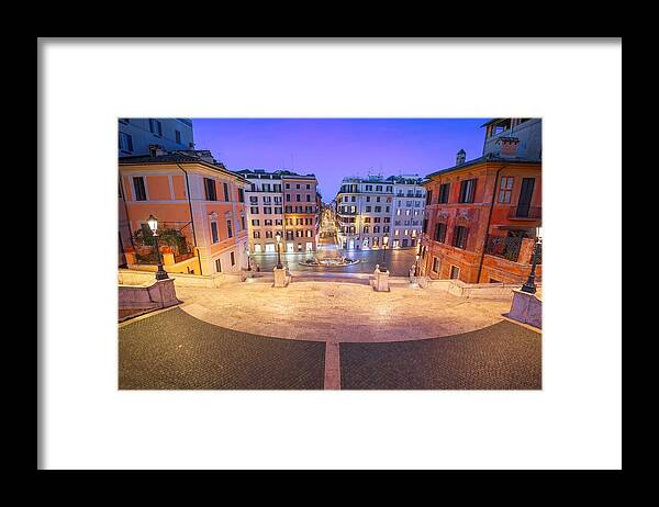 Landscape Framed Print featuring the photograph Rome, Italy Looking by Sean Pavone