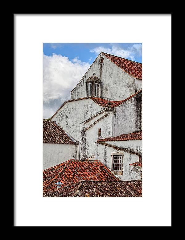 Obidos Framed Print featuring the photograph Rooftops of Obidos by David Letts
