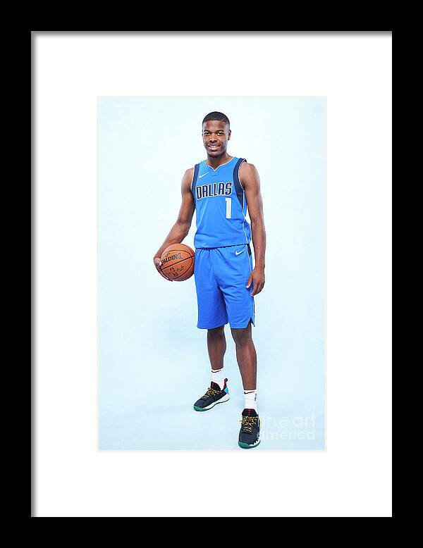 Dennis Smith Jr Framed Print featuring the photograph Rookie Photo Shoot 2017 by Jennifer Pottheiser