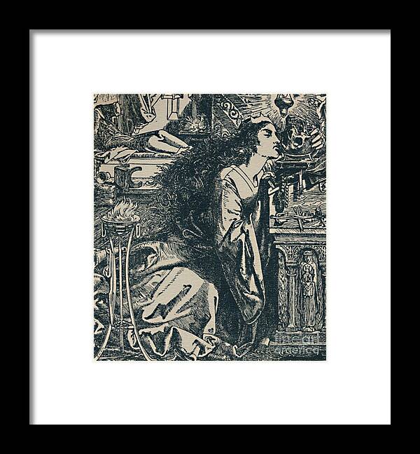 Royalty Framed Print featuring the drawing Rosamond Queen Of The Lombards Circa by Print Collector