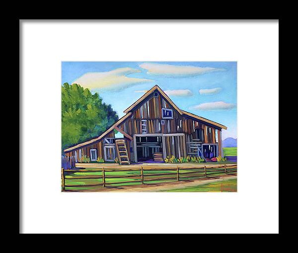 Roseberry Idaho Framed Print featuring the painting Roseberry Barn by Kevin Hughes