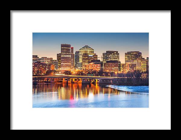 Cityscape Framed Print featuring the photograph Rossyln, Arlington, Virginia, Usa by Sean Pavone