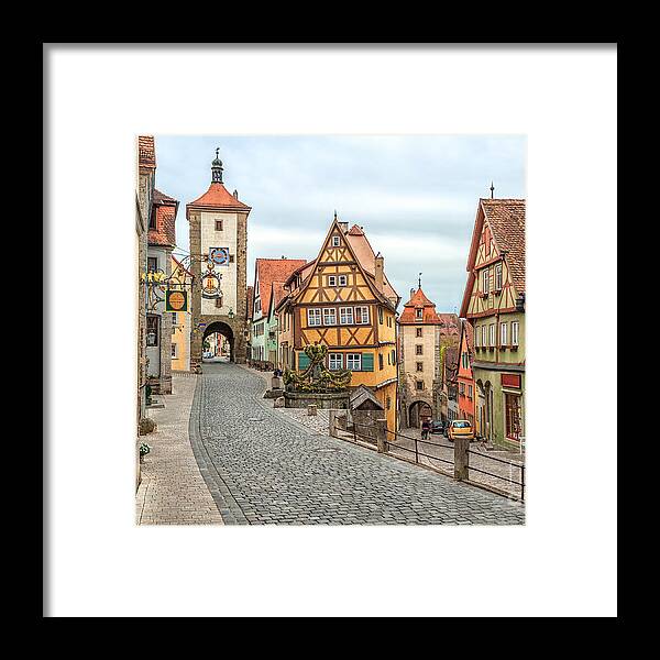 German Framed Print featuring the photograph Rothenburg Ob Der Tauber Famous by Boris Stroujko