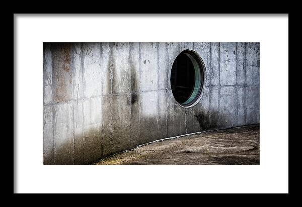 Abstract Framed Print featuring the photograph Round Window by Steve Stanger