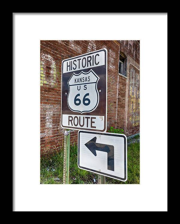 Route 66 Framed Print featuring the photograph Route 66 - Kansas #1 by Stephen Stookey