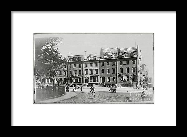 People Framed Print featuring the photograph Row Of Old Houses In Bowling Green by Bettmann