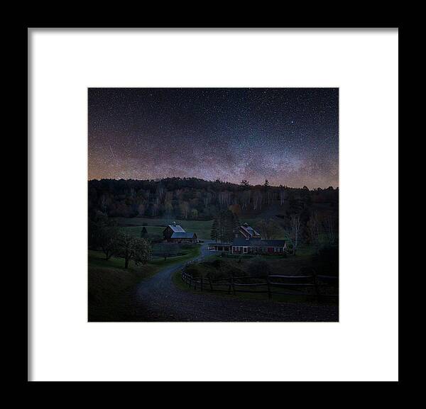 Sleepyhollowfarm Framed Print featuring the photograph Rural Night Serenity by Johnny Chen