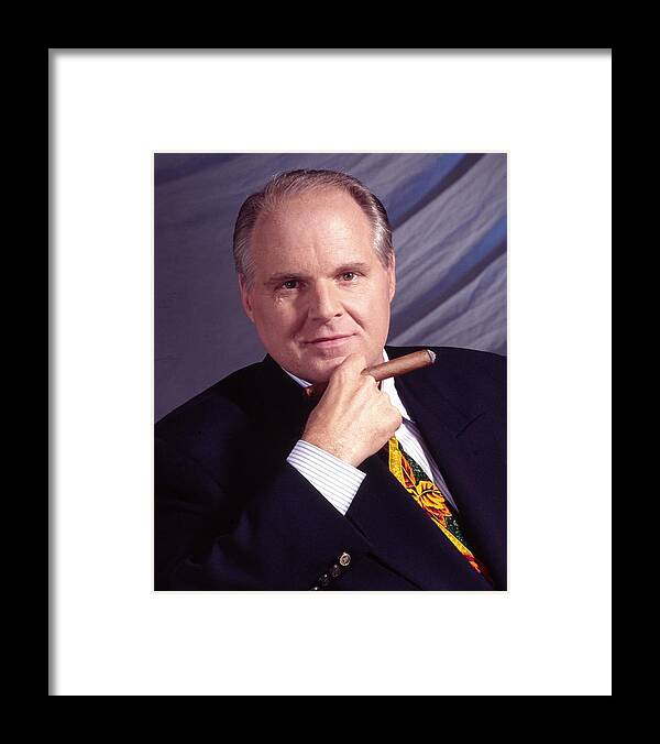 Rush Limbaugh Framed Print featuring the photograph Rush Limbaugh Portrait Session by Harry Langdon