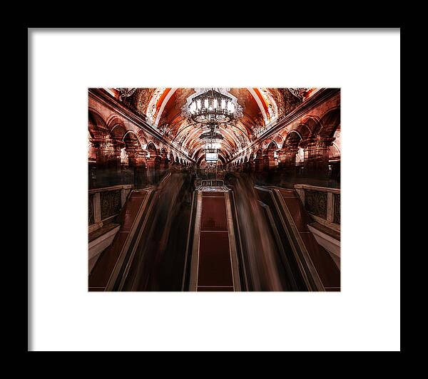 Moscow Framed Print featuring the photograph Russian Metro Station Series 1/5 by Carmine Chiriaco