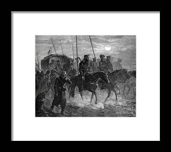 Horse Framed Print featuring the drawing Russian Wounded Leaving Plevna by Print Collector