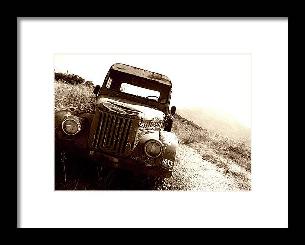 Pickup Truck Framed Print featuring the photograph Rusty Old Pickup by Tito Slack