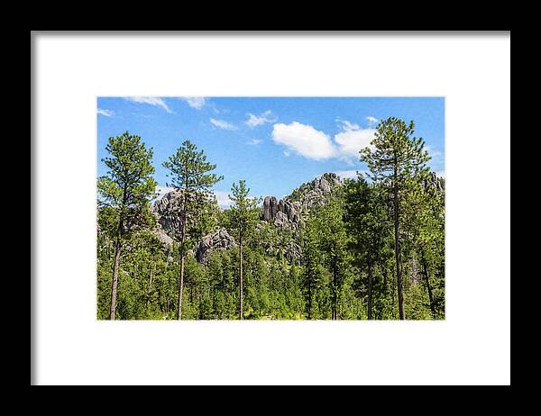 South Dakota Framed Print featuring the photograph S Dakota MTS by Chris Spencer
