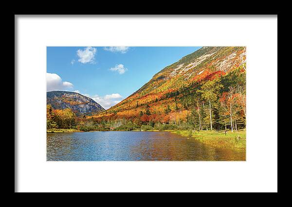 Saco River Framed Print featuring the photograph Saco River Foliage 2018 by Mike Mcquade