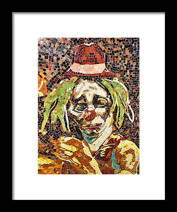 Sad Framed Print featuring the photograph Sad Hobo Clown by Rob Hans