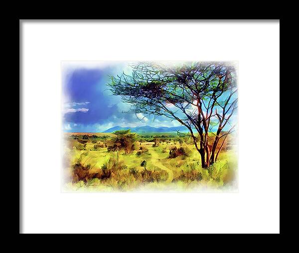 Africa Framed Print featuring the painting Safari Trail by Joel Smith