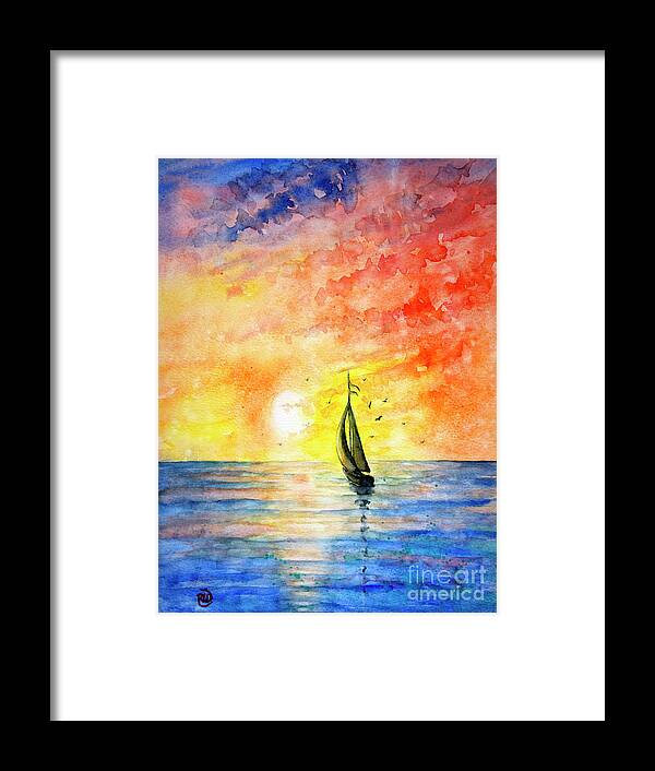 Sail Framed Print featuring the painting Sail the Sea by Rebecca Davis