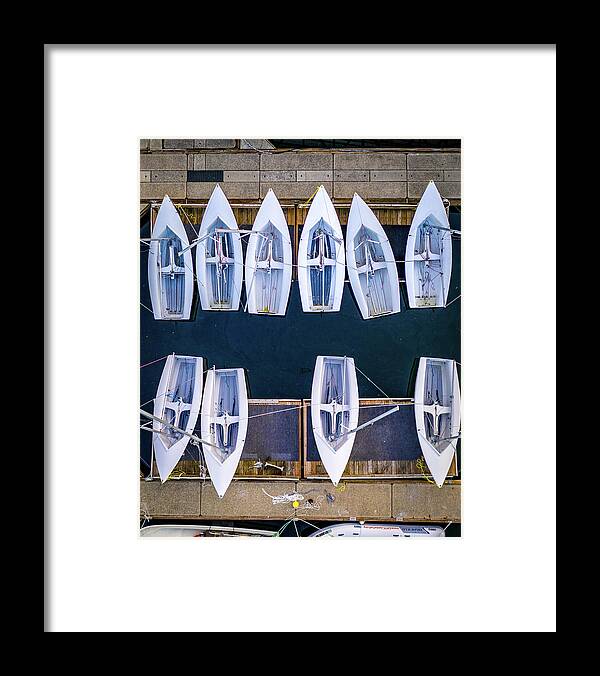 Sailboats Framed Print featuring the photograph Sailboat Dinghys by Clinton Ward