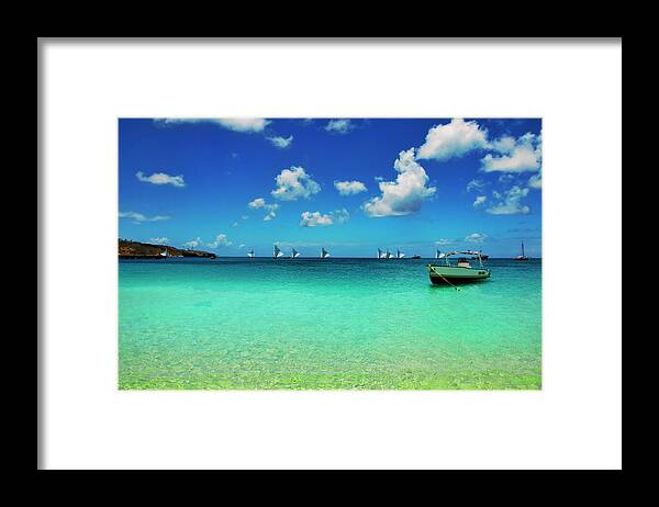 Sandy Ground Framed Print featuring the photograph Sailboat Races in Anguilla 2018 by Ola Allen