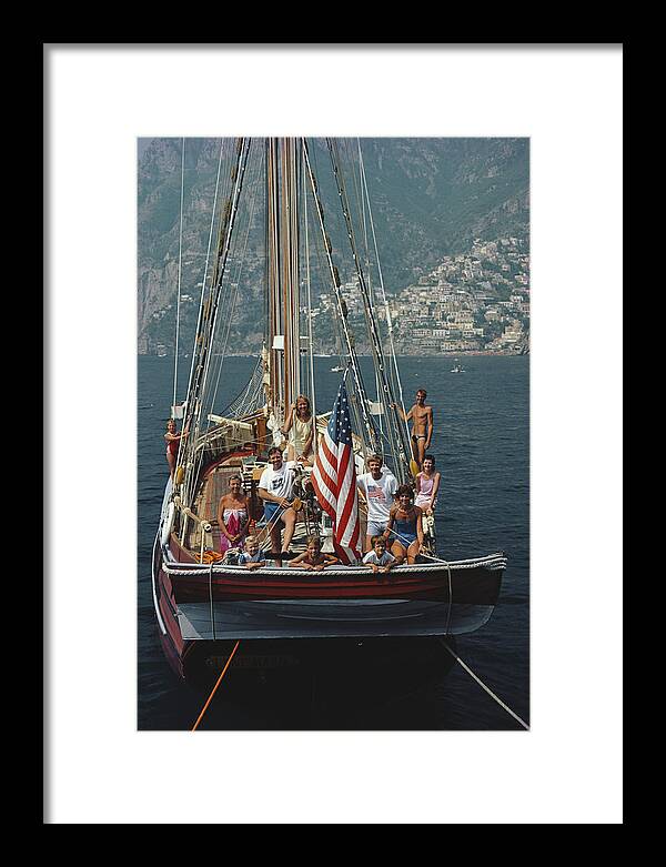 1980-1989 Framed Print featuring the photograph Sailing Holiday by Slim Aarons