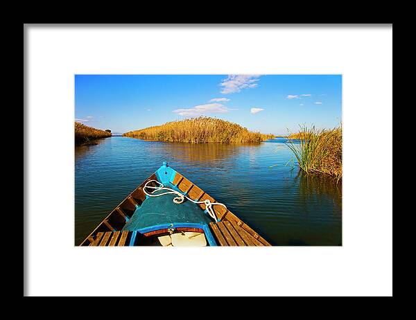 Tranquility Framed Print featuring the photograph Sailing In Albufera Nature Reserve by Gonzalo Azumendi
