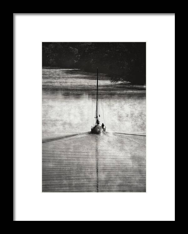 Boat Framed Print featuring the photograph Sailing On The Smoky River... by Liyun Yu