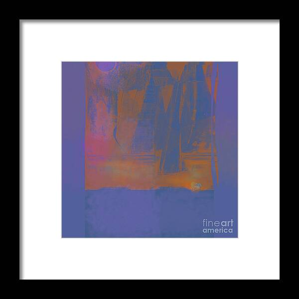 Square Framed Print featuring the mixed media Sailing with Pythagoras No. 3 by Zsanan Studio
