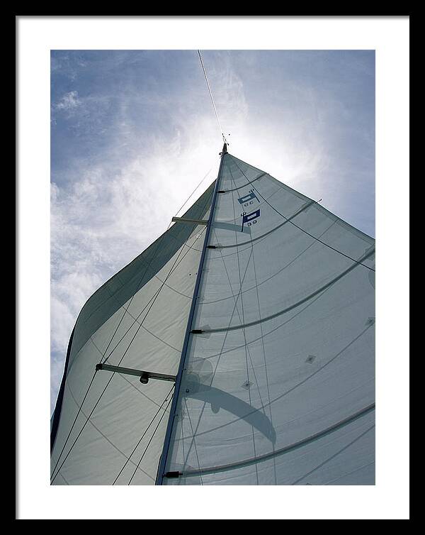 New Moon Sailing Framed Print featuring the photograph Sails of the New Moon by Dan Podsobinski