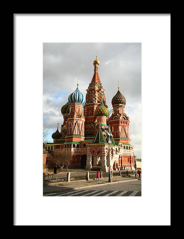 Caucasian Ethnicity Framed Print featuring the photograph Saint Basils Cathedral by Trait2lumiere