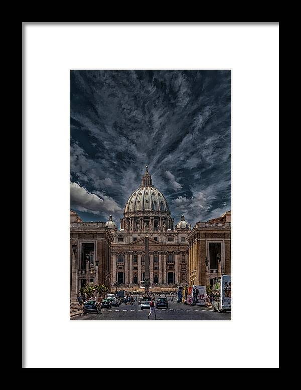 Architecture Framed Print featuring the photograph Saint Peters Square by Darryl Brooks