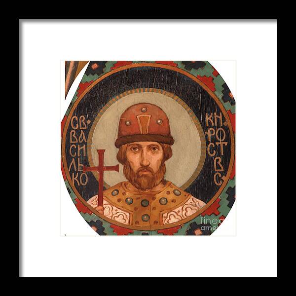 Painted Image Framed Print featuring the drawing Saint Prince Vasilko Konstantinovich by Heritage Images