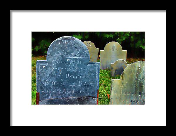 Charter Street Cemetery Framed Print featuring the photograph Salem Old Burying Point Cemetery by Jeff Folger