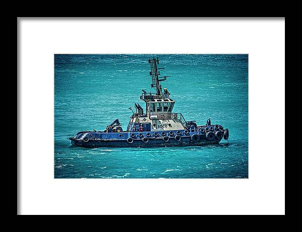 Boat Framed Print featuring the photograph Salvage Tug Boat by Pheasant Run Gallery