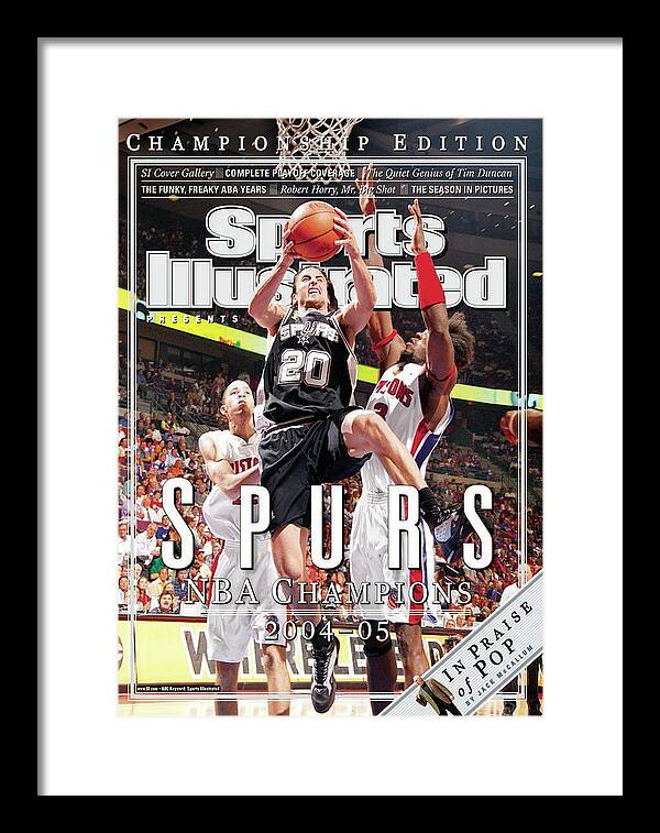 San Antonio Spurs Manu Ginobili, 2005 Nba Finals Sports Illustrated Cover  Art Print