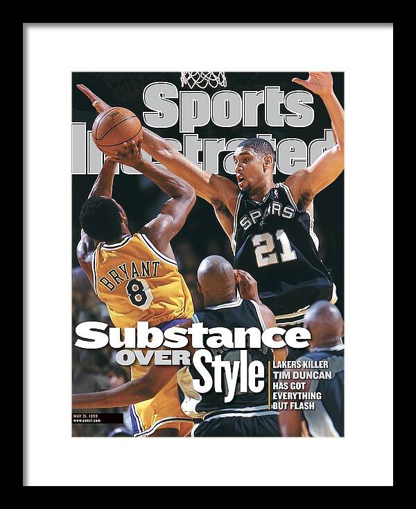 Playoffs Framed Print featuring the photograph San Antonio Spurs Tim Duncan, 1999 Nba Western Conference Sports Illustrated Cover by Sports Illustrated