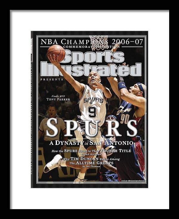 Playoffs Framed Print featuring the photograph San Antonio Spurs Tony Parker, 2007 Nba Finals Sports Illustrated Cover by Sports Illustrated