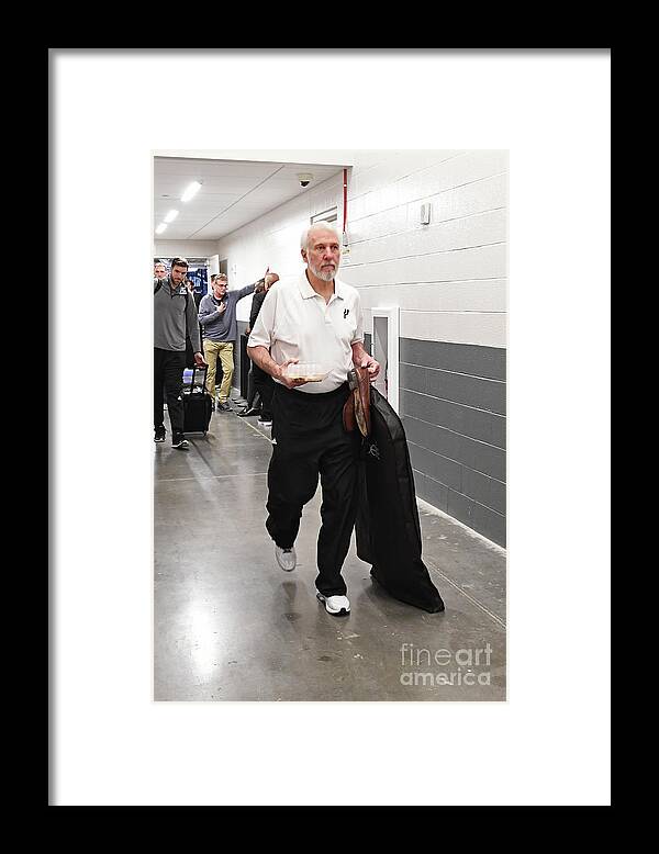 Nba Pro Basketball Framed Print featuring the photograph San Antonio Spurs V Sacramento Kings by Garrett Ellwood