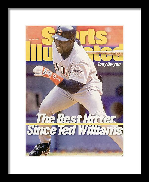 Magazine Cover Framed Print featuring the photograph San Diego Padres Tony Gwynn... Sports Illustrated Cover by Sports Illustrated