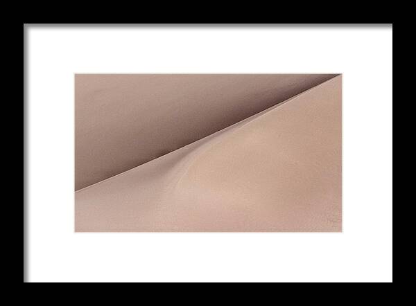 Sand Dunes Framed Print featuring the photograph San Dunes Abstract 1 by Rand Ningali
