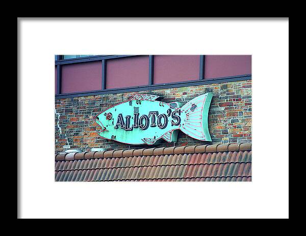 America Framed Print featuring the photograph San Francisco Fish Sign 2007 by Frank Romeo
