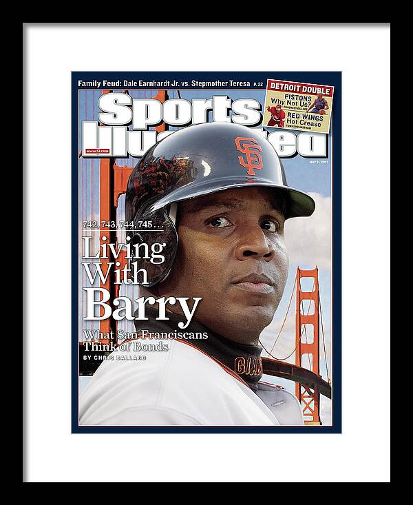 Los Angeles Dodgers Framed Print featuring the photograph San Francisco Giants Barry Bonds Sports Illustrated Cover by Sports Illustrated