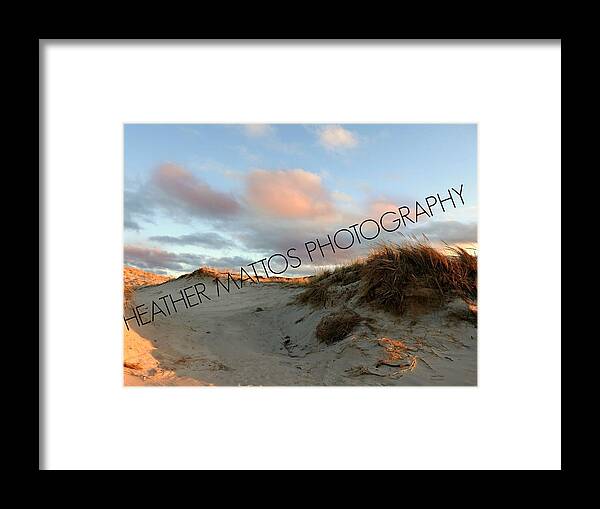 Sand Dunes Framed Print featuring the photograph Sand Dunes and Clouds by Heather M Photography